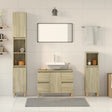 3 Piece Bathroom Furniture Set Engineered Wood