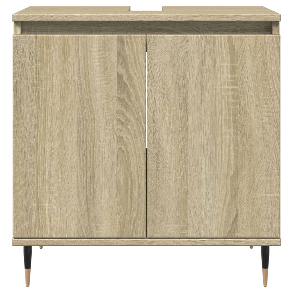 3 Piece Bathroom Furniture Set Engineered Wood