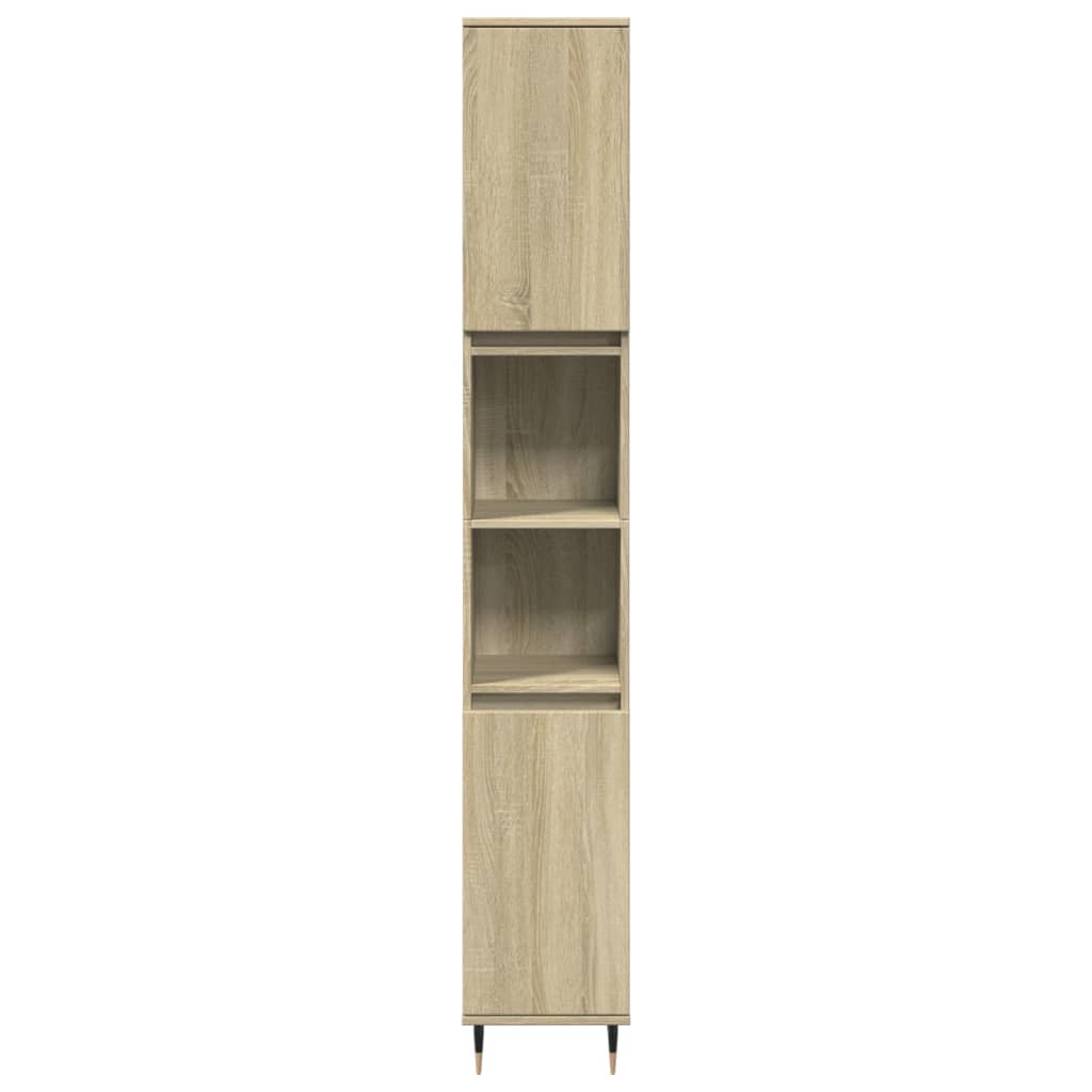 3 Piece Bathroom Furniture Set Engineered Wood