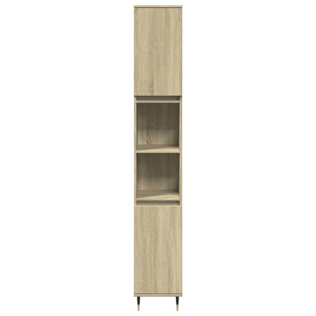 3 Piece Bathroom Furniture Set Engineered Wood