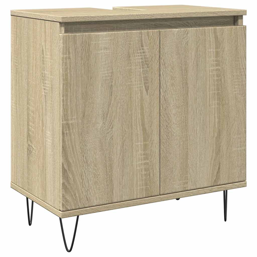 3 Piece Bathroom Furniture Set Engineered Wood