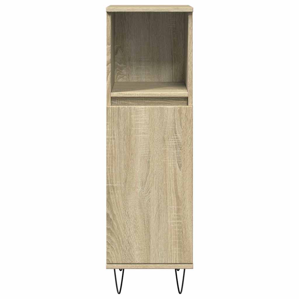 3 Piece Bathroom Furniture Set Engineered Wood