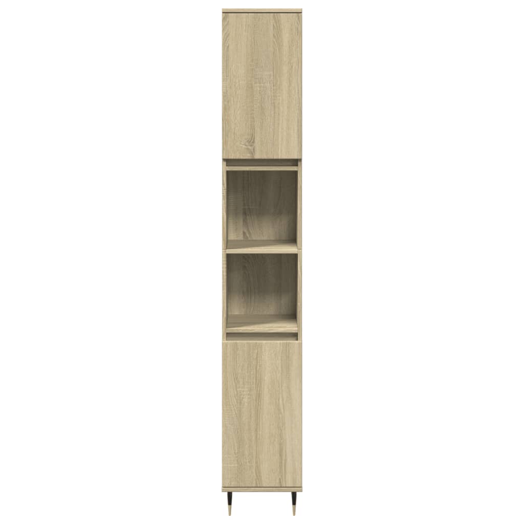 3 Piece Bathroom Furniture Set Engineered Wood