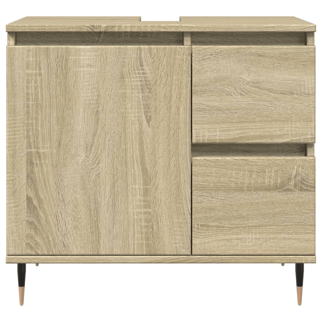 3 Piece Bathroom Furniture Set Engineered Wood