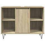 3 Piece Bathroom Furniture Set Sonoma Oak Engineered Wood