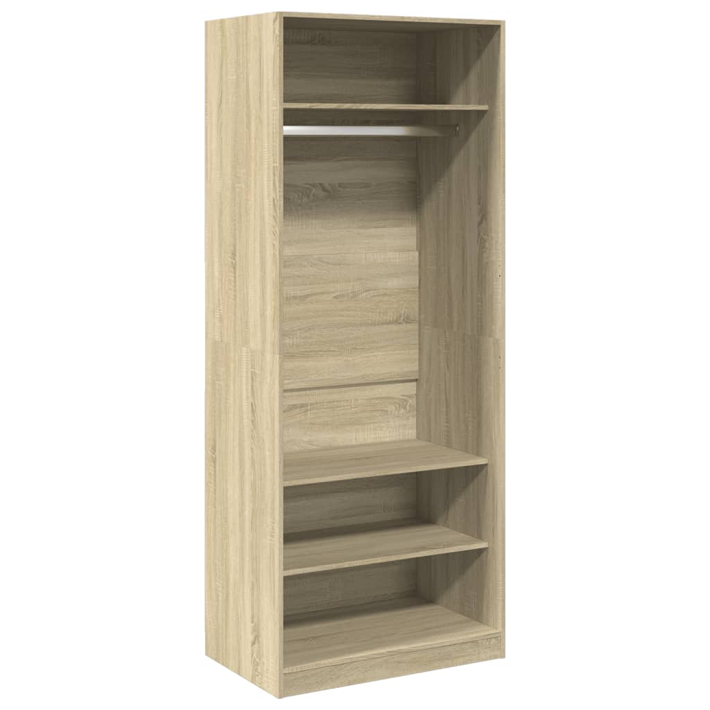 Wardrobe Sonoma Oak 80x50x200 cm Engineered Wood