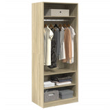 Wardrobe Sonoma Oak 80x50x200 cm Engineered Wood