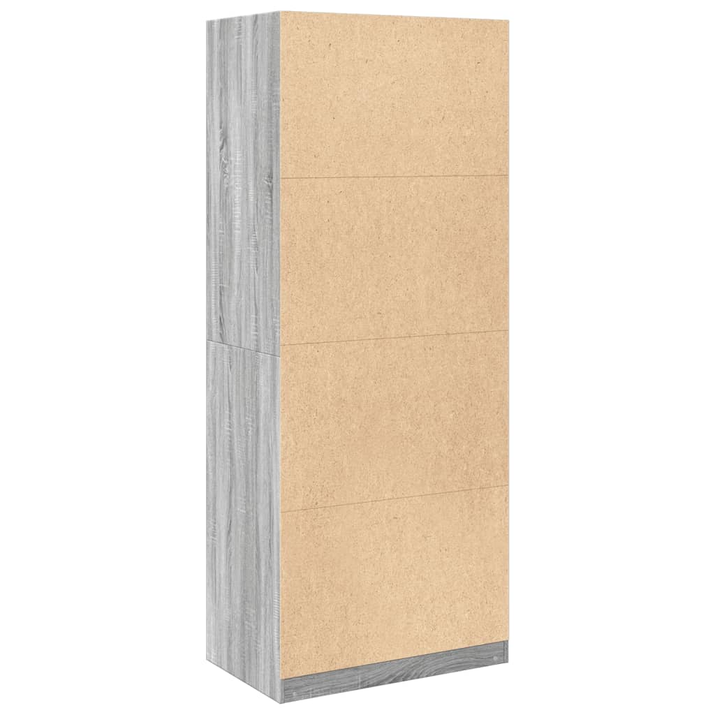 Wardrobe Grey Sonoma 80x50x200 cm Engineered Wood