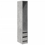 Wardrobe Concrete Grey 30x50x200 cm Engineered Wood
