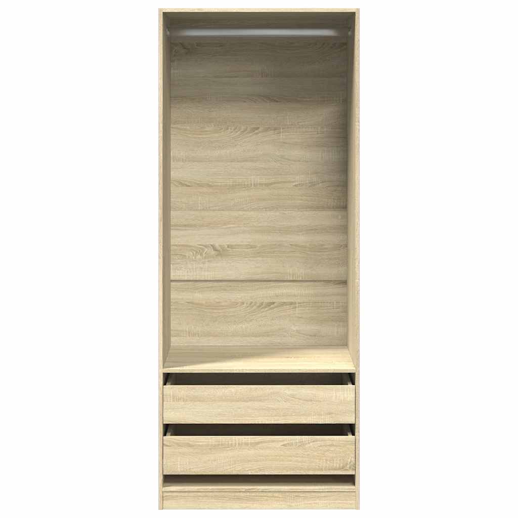 Wardrobe Sonoma Oak 80x50x200 cm Engineered Wood