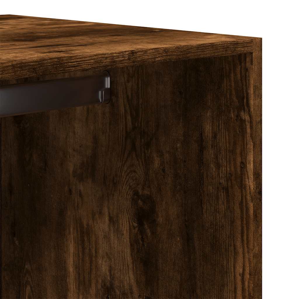 Wardrobe Smoked Oak 80x50x200 cm Engineered Wood