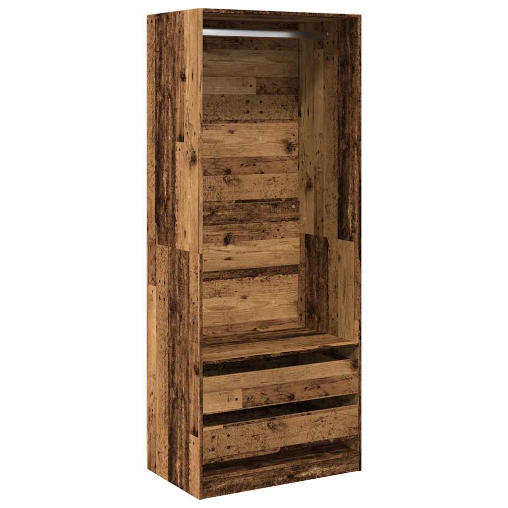 Wardrobe Old Wood 80x50x200 cm Engineered Wood