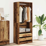 Wardrobe Old Wood 80x50x200 cm Engineered Wood