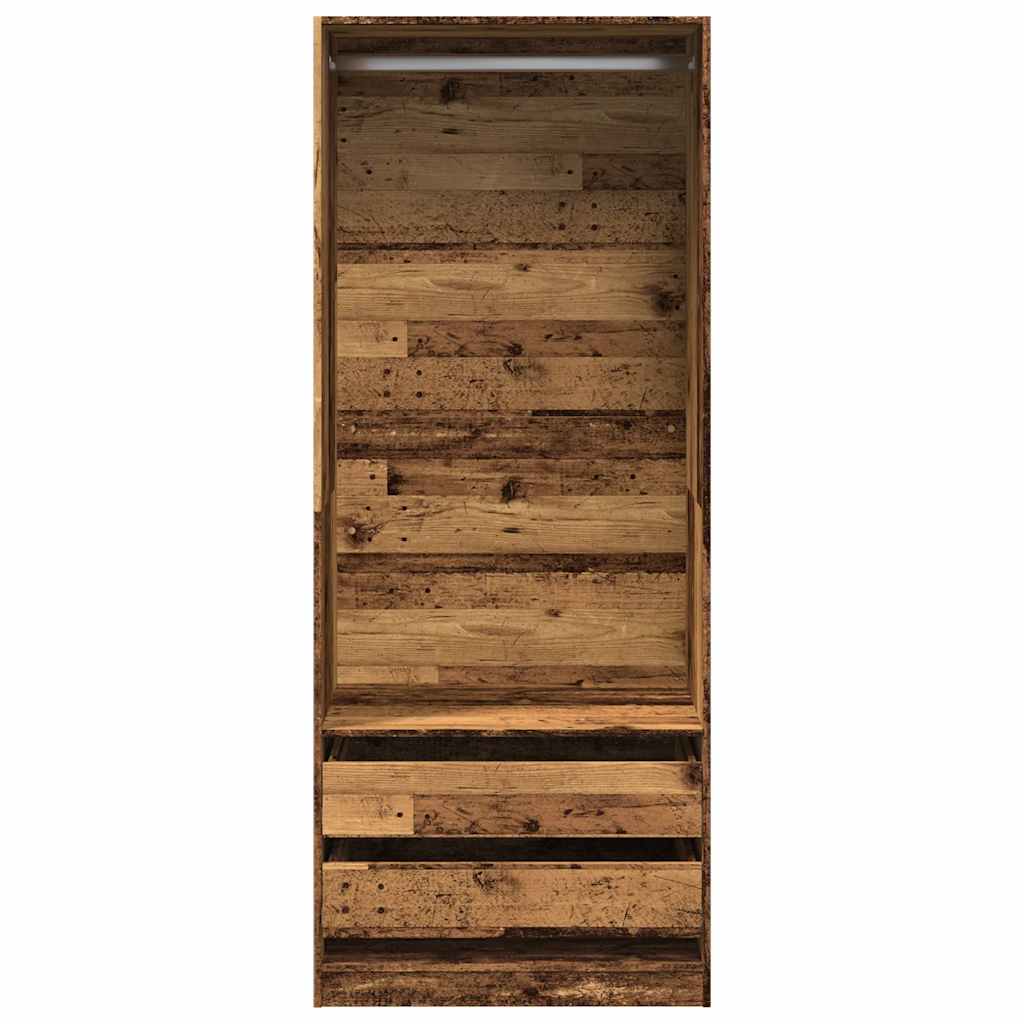 Wardrobe Old Wood 80x50x200 cm Engineered Wood