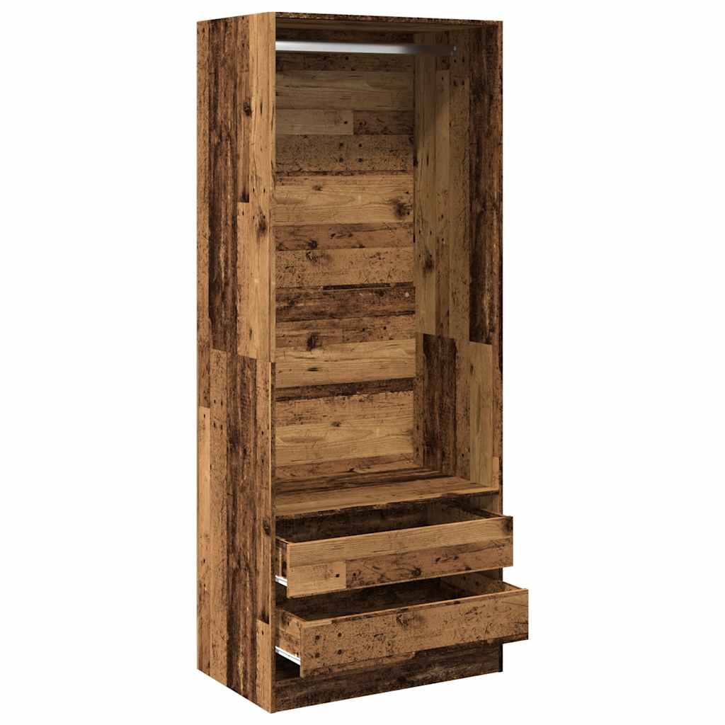 Wardrobe Old Wood 80x50x200 cm Engineered Wood