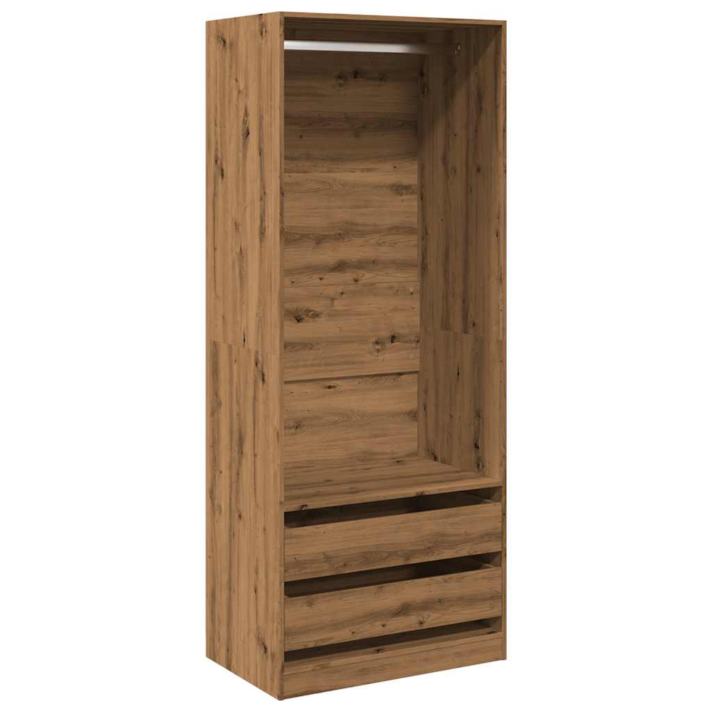 Wardrobe Artisian Oak 80x50x200 cm Engineered Wood