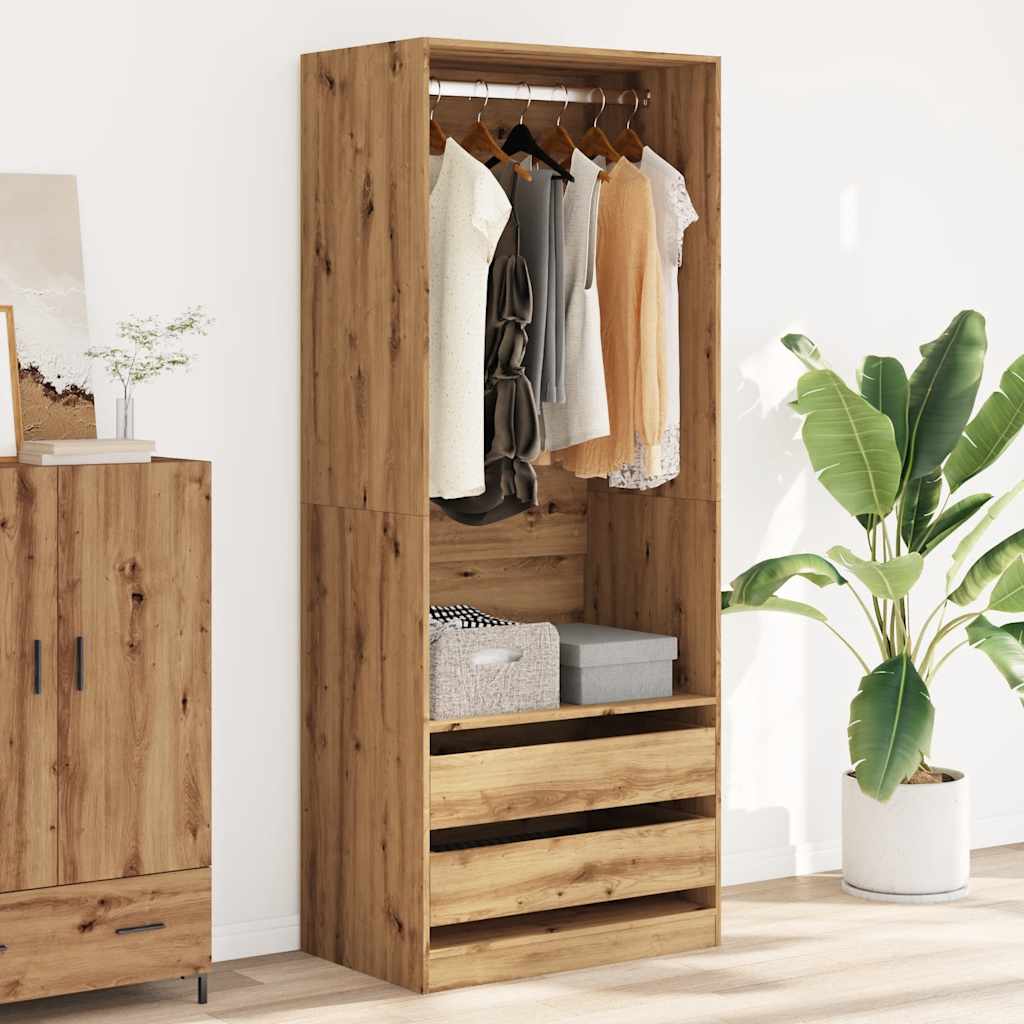 Wardrobe Artisian Oak 80x50x200 cm Engineered Wood