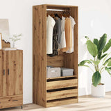 Wardrobe Artisian Oak 80x50x200 cm Engineered Wood
