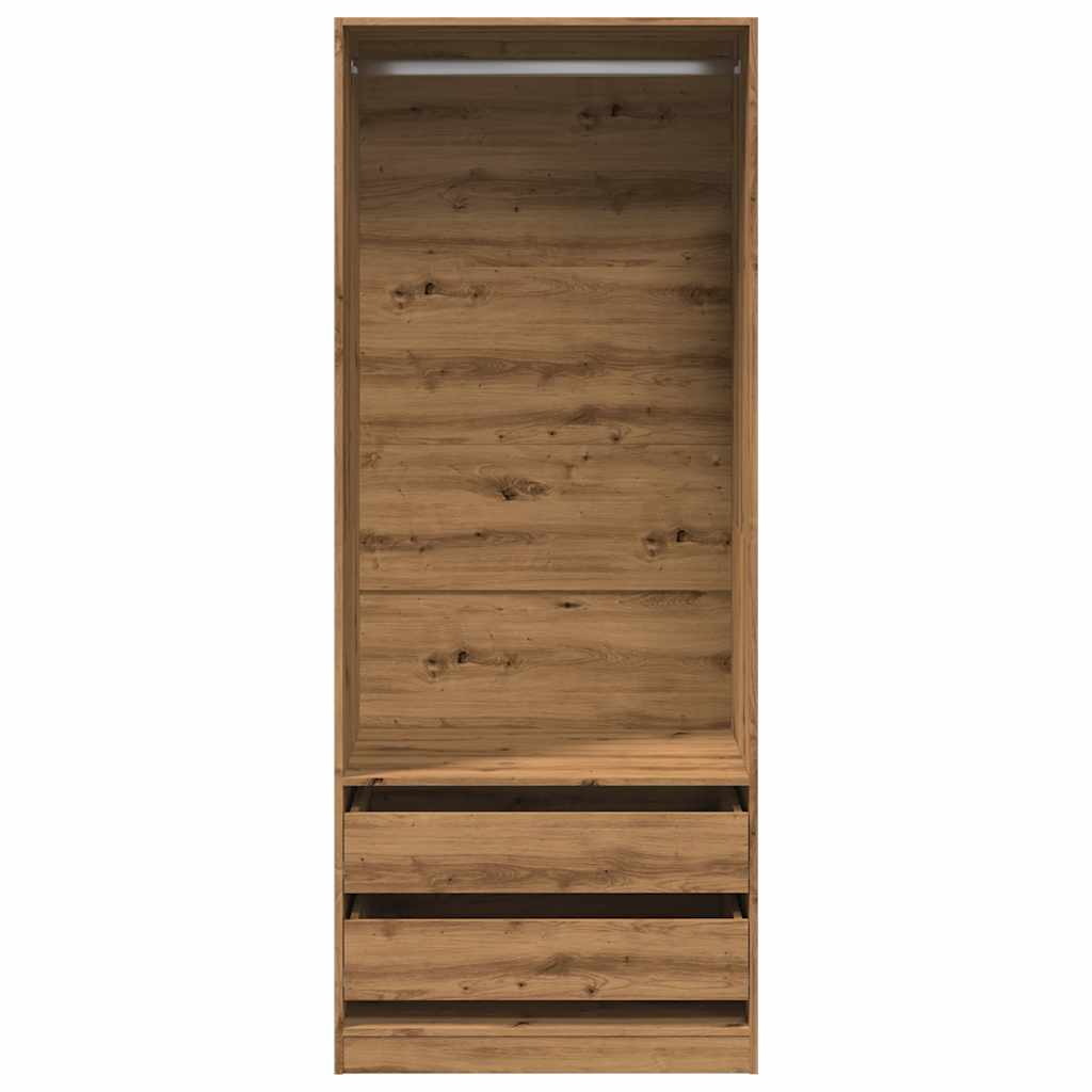 Wardrobe Artisian Oak 80x50x200 cm Engineered Wood