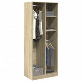 Wardrobe Sonoma Oak 80x50x200 cm Engineered Wood
