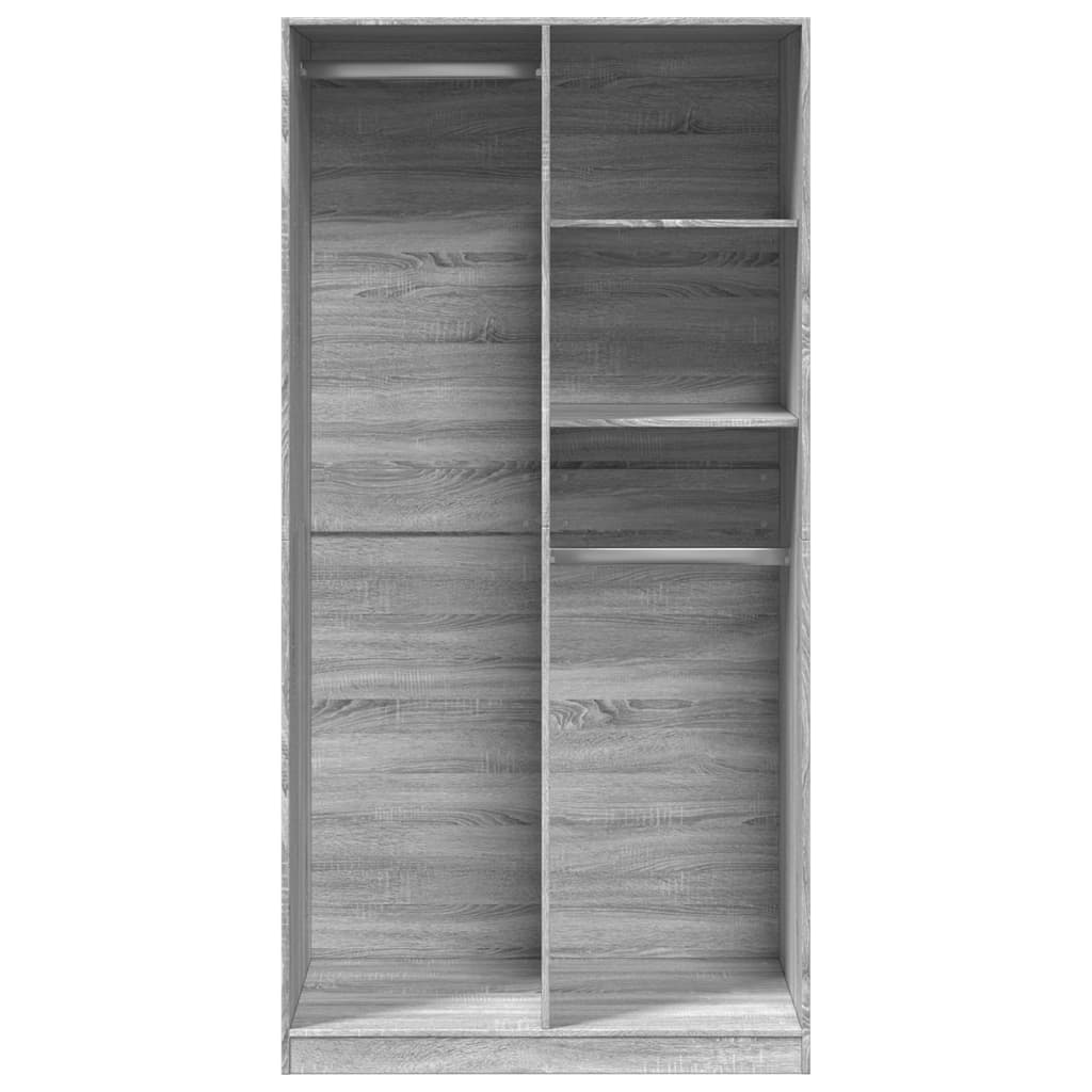 Wardrobe Grey Sonoma 100x50x200 cm Engineered Wood