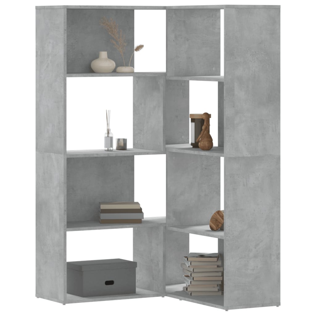 Corner Bookcase 4-Tier 85X85X140 Cm Engineered Wood