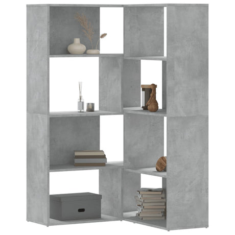 Corner Bookcase 4-Tier 85X85X140 Cm Engineered Wood