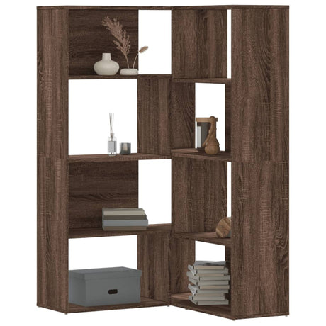 Corner Bookcase 4-Tier 85X85X140 Cm Engineered Wood