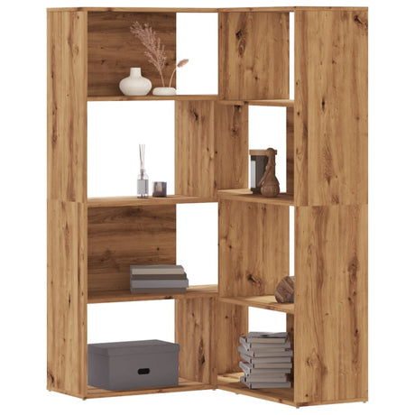 Corner Bookcase 4-Tier 85X85X140 Cm Engineered Wood
