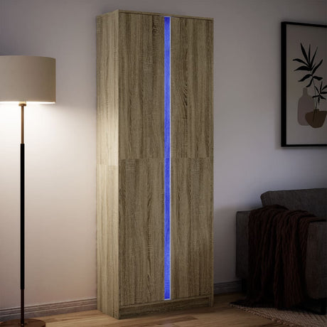 Highboard With Led 41.5X32.5X200 Cm Engineered Wood