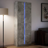 Highboard With Led 41.5X32.5X200 Cm Engineered Wood