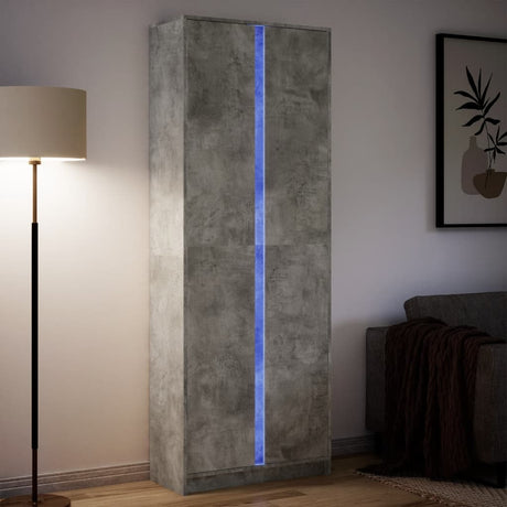 Highboard With Led 41.5X32.5X200 Cm Engineered Wood