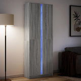 Highboard With Led 41.5X32.5X200 Cm Engineered Wood