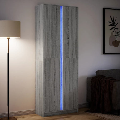 Highboard With Led 41.5X32.5X200 Cm Engineered Wood