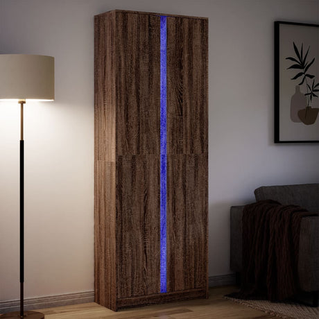 Highboard With Led 41.5X32.5X200 Cm Engineered Wood