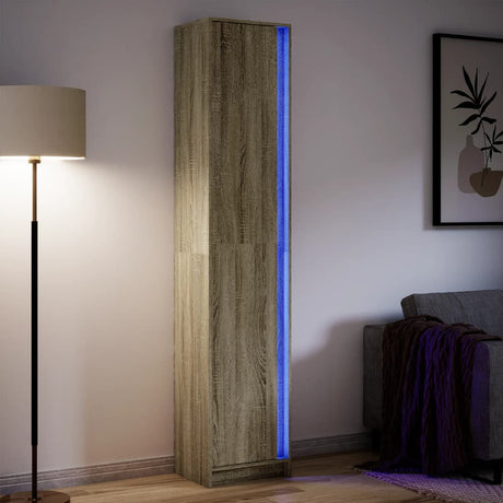 Highboard With Led 41.5X32.5X200 Cm Engineered Wood