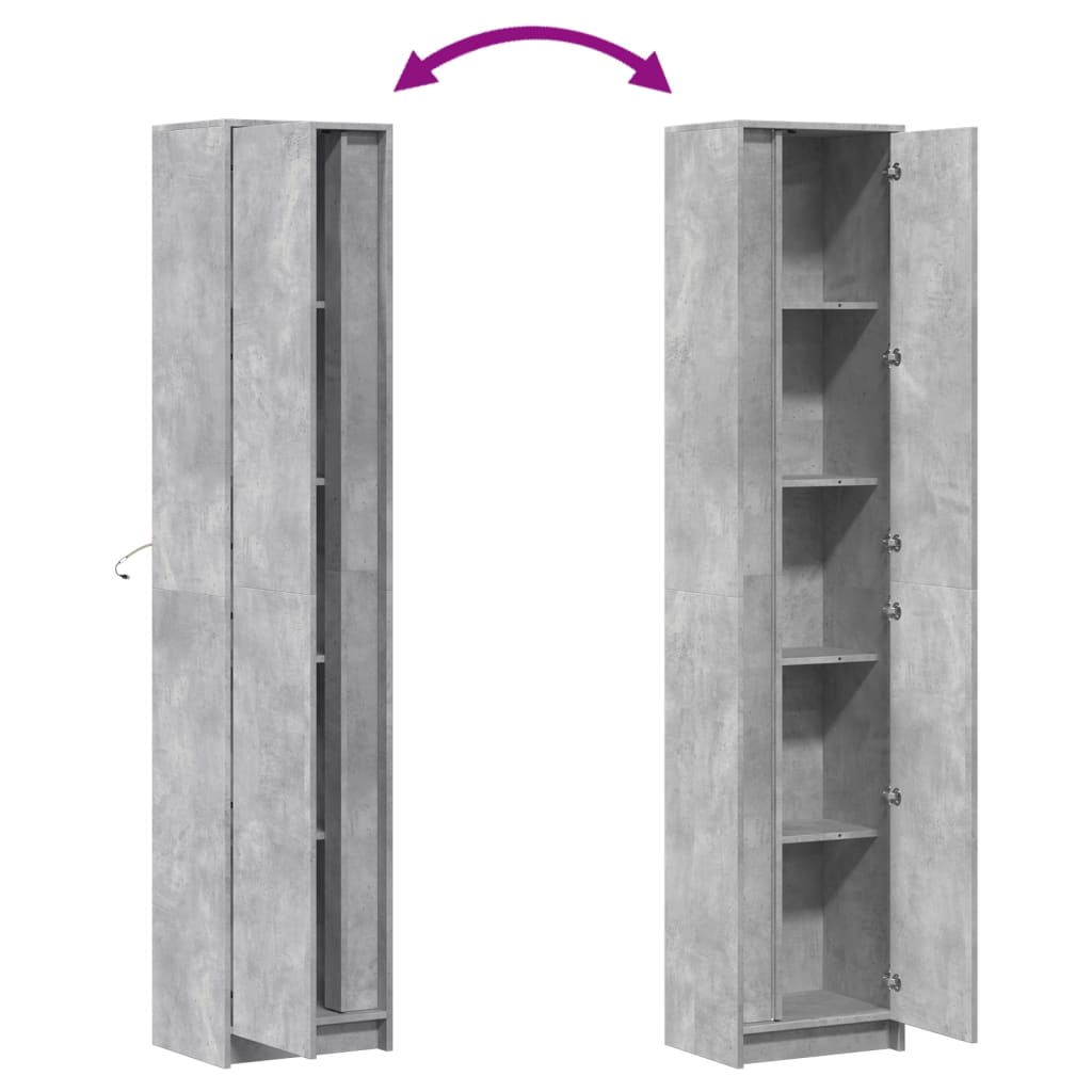Highboard With Led 41.5X32.5X200 Cm Engineered Wood