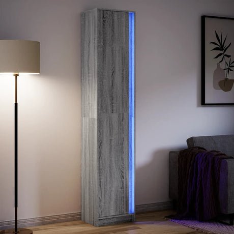 Highboard With Led 41.5X32.5X200 Cm Engineered Wood