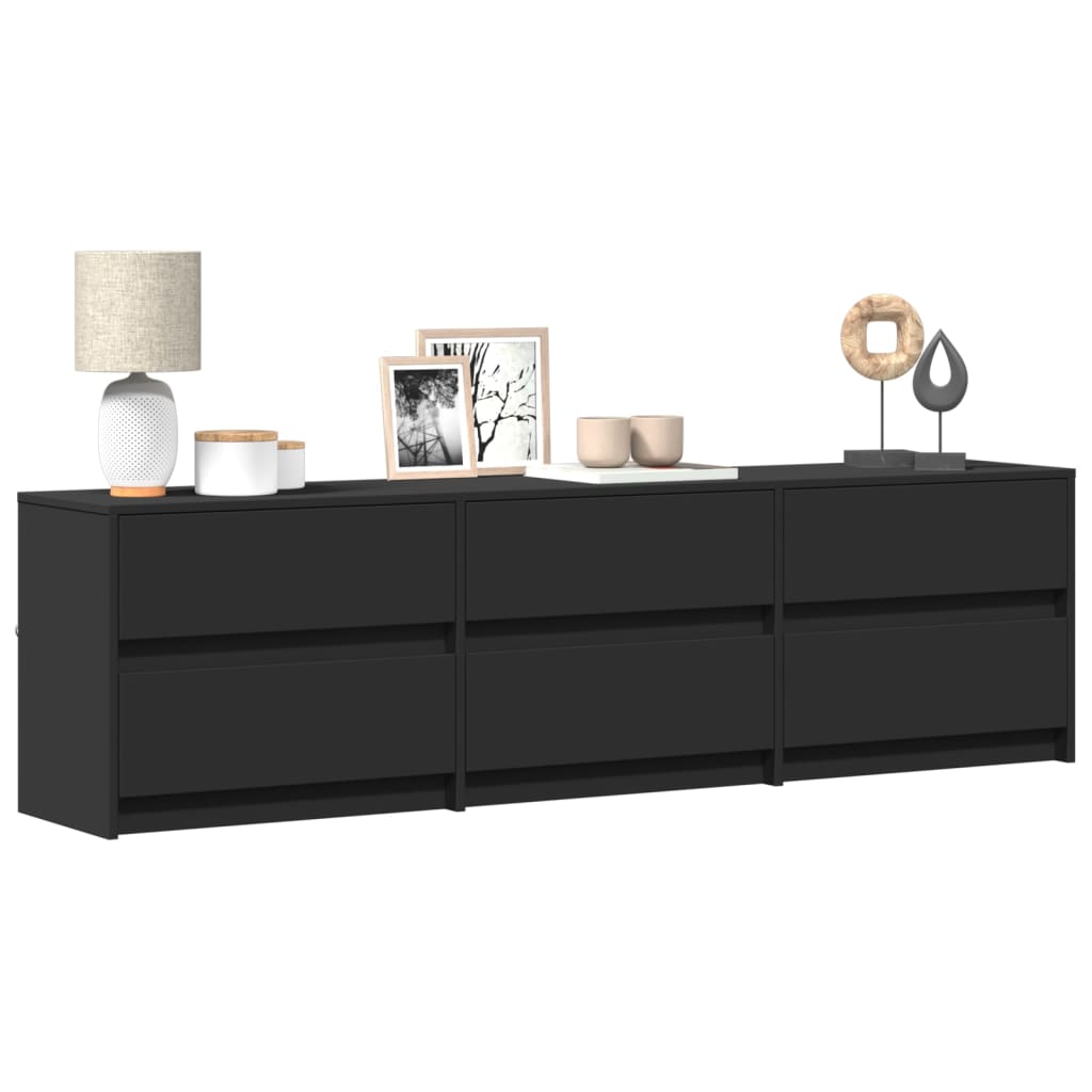 Tv Cabinet With Led 180X34X50 Cm Engineered Wood