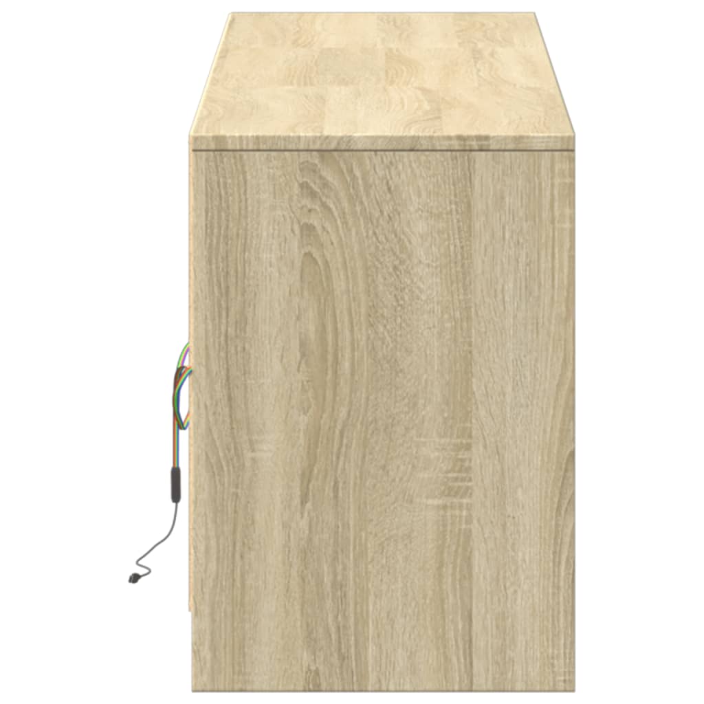 Tv Cabinet With Led 180X34X50 Cm Engineered Wood