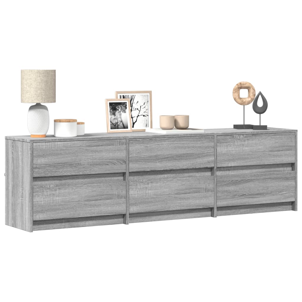 Tv Cabinet With Led 180X34X50 Cm Engineered Wood