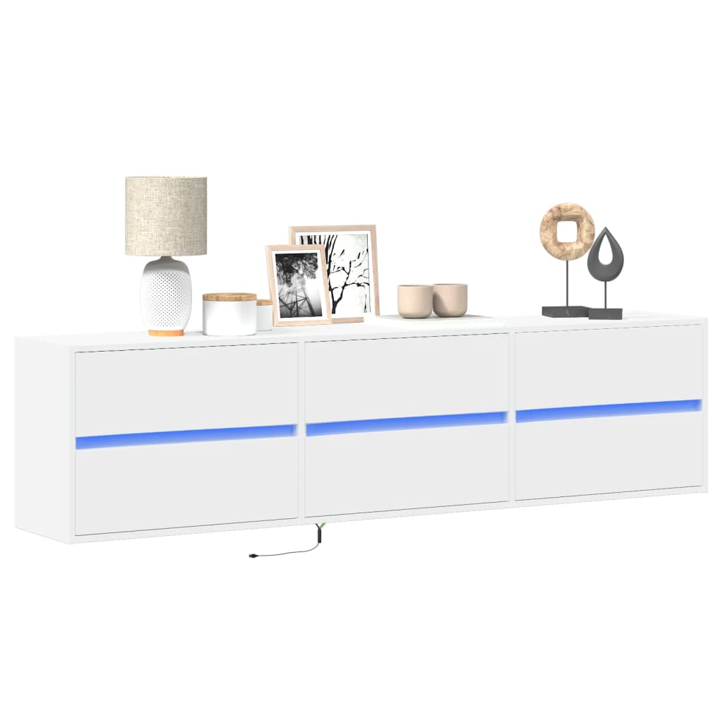 Tv Wall Cabinet With Led 180X31X45 Cm
