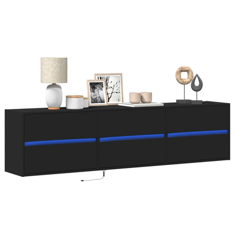 Tv Wall Cabinet With Led 180X31X45 Cm