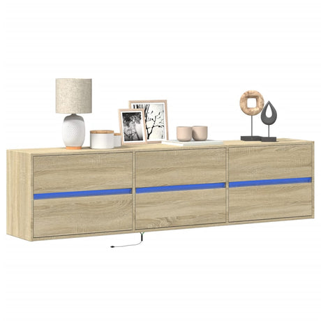Tv Wall Cabinet With Led 180X31X45 Cm