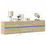 Tv Wall Cabinet With Led 180X31X45 Cm