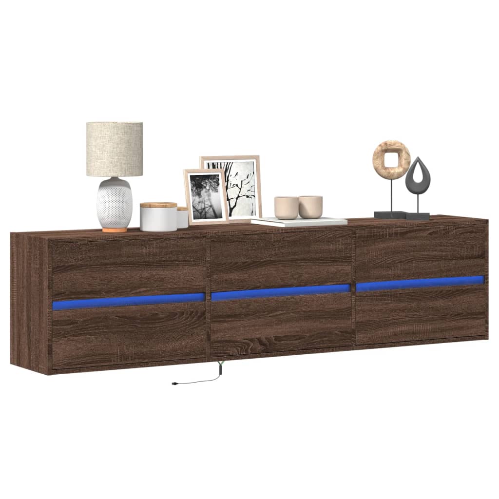 Tv Wall Cabinet With Led 180X31X45 Cm