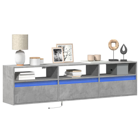Tv Wall Cabinets With Led Lights 2 Pcs 41X31X45 Cm