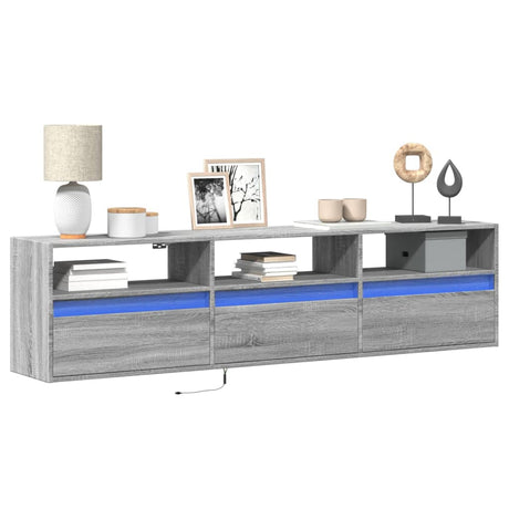 Tv Wall Cabinets With Led Lights 2 Pcs 41X31X45 Cm