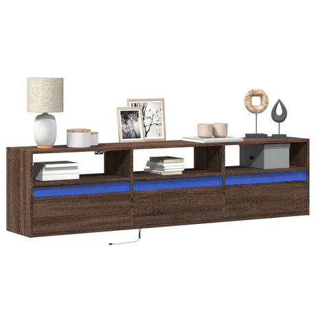 Tv Wall Cabinets With Led Lights 2 Pcs 41X31X45 Cm