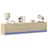 Tv Wall Cabinet With Led Lights 80X31X35 Cm